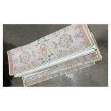 RORA Bullnose Carpet Stair Treads Non-Slip Stair Treads for Wooden Steps,Washable Stair Carpet,Floral Stair Rugs,Runner Indoor Stair Mats for Pets Elder,14pcs,29.5 