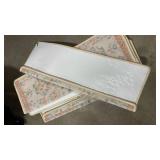 RORA Bullnose Carpet Stair Treads Non-Slip Stair Treads for Wooden Steps,Washable Stair Carpet,Floral Stair Rugs,Runner Indoor Stair Mats for Pets Elder,14pcs,29.5 