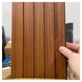 Art3d WPC Wainscoting Panels, 16-Pack 48 x 6 Inch 3D Wall Accents for Interior Wall Decor, Living Room, Bedroom, Teak - Retail $120