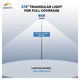 Deepn Solar Street Lights Outdoor, 9000W Solar Parking Lot Lights, 360000 Lumens Solar Lights Outdoor, IP67 Waterproof Dusk to Dawn Motion Sensor Outdoor Lights for Yard with Remote Control Retail- $1