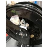 Retractable Hose Reel, Double Arm 3/8 in x 50 ft Heavy Duty Steel Professional Power Wash Hose Reel for Oil/Air/Water 4000 PSI w/5 ft Lead (Pressure cleaning hose not included) - Retail 200