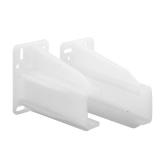 Prime-Line R 7227 Rear Drawer Track Back Plate Support and Maintain Alignment of Bottom/Side Mounted Drawer Glides, 5/16 In. x 7/8 In., Plastic, White (1 Pair)