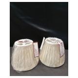 2 pk Royal Designs Mushroom Pleat Empire Chandelier Shades