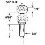 Prime-Line N 6703 7/8 In. Nylon Bi-Fold Closet Spring-Loaded Top Roller Guide (2 Pack)
