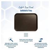 Carlisle Food Service Products Cafe Plastic Fast Food Tray, 14" x 18", Chocolate