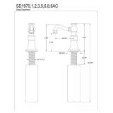 Kingston Brass SD1973 American Classic Soap Dispenser, Antique Brass 13.56 x 3.31 x 4.75