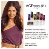 AGE beautiful Permanent Hair Color Dye Liqui Creme | 100% Gray Coverage | Anti-Aging Haircolor | Biotin for Thicker, Fuller Hair | Professional Salon Coloring | 1N Jet Black