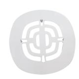 Westbrass A316-50 4-1/2" OD Brass Snap-in Shower Strainer Grid Drain Cover, Powder Coat White