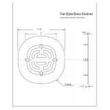 Westbrass A316-50 4-1/2" OD Brass Snap-in Shower Strainer Grid Drain Cover, Powder Coat White
