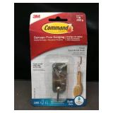 Command Small Bath Hook, Holds up to 1 lb, 1 Satin Nickel Shower Hook with 2 Water Resistant Strips, Damage-Free Bathroom Organization