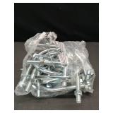 Prime-Line 9072026 U-Bolts, Round Bend, 3/8 In.-16 X 3-1/2 In. X 4-5/8 In. - for 3 In. Pipe (10 Pack), Zinc