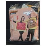 Peanut Butter And Jelly PBJ Costume Adult Couple Set w/one Peanut Butter Plush and One Jelly Plush for Halloween, Standard Size