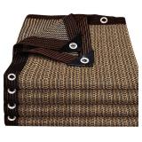 Shade Cloth for Garden,80% Mesh Tarp with Grommets Shade Cloth for Greenhouse,Patio,Vegetables,Plants Cover and Chicken Coops,Coffee Shade Net for Outdoor Garden