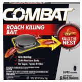 Combat Roach Killing Bait, Roach Bait Station For Large Roaches, Kills The Nest, Child-Resistant, 8 Count,Insects