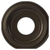 Ekena Millwork 10\"OD x 3 1/2\"ID x 1 1/8\"P Traditional Thermoformed PVC Ceiling Medallion (Fits Canopies up to 5 1/2\"), Metallic Dark Bronze