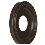 Ekena Millwork 10\"OD x 3 1/2\"ID x 1 1/8\"P Traditional Thermoformed PVC Ceiling Medallion (Fits Canopies up to 5 1/2\"), Metallic Dark Bronze