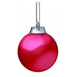 WP580 Battery Powered Hanging Decorative Outdoor Pulsing 5\" Globe Light with Sensor Turns-On at Dark, Red