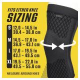 Futuro Premium Compression Knee Sleeve with Stabilizers, Removable Stabilizers, Advanced Customizable Compression Sleeve, for Mild Arthritis, Swelling, Soreness, Sprains, and Strains Small