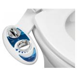 LUXE Bidet NEO 120 - Single Nozzle, Self-Cleaning, Non-Electric Bidet Attachment for Toilet Seat, Adjustable Water Pressure, Rear Wash (Blue)