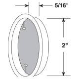 Prime-Line N 7136 2 In. Sliding Closet Door Pull (2 Pack)