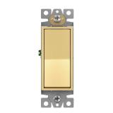 3 pk ENERLITES 3-Way Decorator Paddle Light Switch, Gloss Finish, Single Pole or Three Way, 3 Wire, Grounding Screw, Residential Grade, 15A 120V/277V, UL Listed, 93150-GD, Gold
