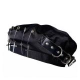 Clobeau Punk Chain Beret Hat with Heart Buckle and Metal Accents, Sweet Gothic Beret Newsboy Cap Painters Hat for Women Grils (US, Alpha, One Size, Black-1)