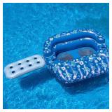 Swimline Tropical Double Pool Lounger with Removable Drink Caddy