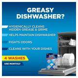 Finish Dishwasher Cleaner Tablets, Deep Cleans Hidden Grease & Grime, Fights Odors, No Extra Wash Cycle, Helps Maintain Dishwasher, 4 Month Supply, 4 Count