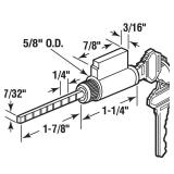 Prime-Line E 2103 Cylinder Lock, 1-1/4 In., Schlage Shaped Keys (Single Pack)