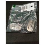 Amerock Cabinet Hinge 3/8 inch (10 mm) Inset, Satin Nickel, 2 Pack Self-Closing, Partial Wrap