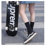 Irisbear 9-11 Black Crew Socks for Women Athletic Workout Gym Casual Thin Soft Cotton Crew Socks