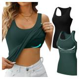 V FOR CITY Tank Tops with Built in Shelf Bras Women