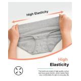 INNERSY Teen Girls Underwear Cotton Stretch Briefs Comfy Mid Rise Panties 6 Pack (12-14 Years, 2 Black/2 White/2 Grey)