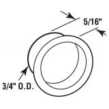 Prime-Line N 7133 3/4 In. Solid Brass Sliding Closet Door Finger Pulls, 4 count (Pack of 1)