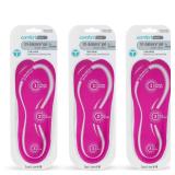 Comfort Zone Tri-Balance Gel Orthotic Insoles for Women, Non-Slip & Cushioned, Fits Well with Heel & Ball of Foot Supports, 3/4 Length Arch Support Inserts for Women, Sizes 6-10, 1 Pair, Pack of 3