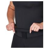 FeelinGirl Waist Trainer for Women Corset Vest Body Shaper Cincher Trimmer Tank Top Sport Girdle with Steel Bones Black XL