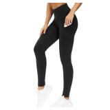 THE GYM PEOPLE Thick High Waist Yoga Pants with Pockets, Tummy Control Workout Running Yoga Leggings for Women (Medium, Black)