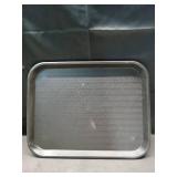 Carlisle FoodService Products Fast Food Cafeteria Tray 14\" x 18\", Durable Polypropylene with Slip-Resistant Surface, Stackable for Cafes and Schools, BPA-Free, Black