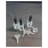 AHIER Empty Nail Polish Clear Bottles with Brush Cap Funnel and Mixing Ball (15ml 5p)