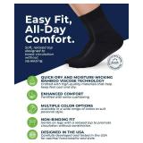 Pembrook Bamboo Viscose Diabetic Socks for Women & Men - 6 Pairs Ankle Diabetic Socks for Men 9-12 for Swollen Feet & Neuropathy | Moisture Wicking | Black