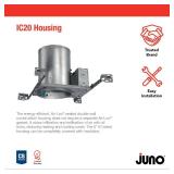 Juno 5 Inch Incandescent Ceiling Light Housing for New Construction, IC Rated Recessed Light with Adjustable Bar Hangers and Medium Base Socket, Damp Location UL Listed Can Lighting