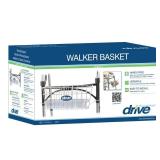 Drive Medical 10200B Walker Basket, Basket for Folding Walker with Cup Holder, White