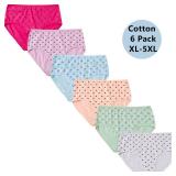 WhilyeePam Womens Cotton Underwear Ladies Panties Panty 6-Pack (US, Alpha, 5X-Large)