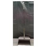 Leumoi Dust Pans with Long Handle Set 36.6 Inch Commercial Dust Pan with Comb Large Plastic Stand up DustPans for Outdoor Indoor Restaurant Home Office Floor Cleaning (Black)