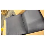 PatioGlow Outdoor Seat Cushion Set 24 x 24 x 4 Inch, Waterproof & Fade Resistant Patio Furniture Cushions with Removable Cover and Ties, Thick Deep Seating Pads for Outside Chair Sofa Couch, Grey - Re