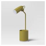 Pack of 2 Task Table Lamp with Nightlight Offbeat Olive Integrated LED Bulb - Room Essentialsâ¢ - Retail: $16