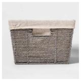 3 pack 17\" x 12\" x 8\" Large Woven Twisted Paper Rope Tapered Basket Gray - Brightroomâ¢ - Retail: $97