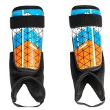 4 pack Franklin Sports Shin Guards 2pk - Blue/Orange XS
