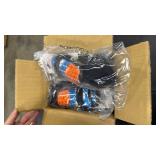 4 pack Franklin Sports Shin Guards 2pk - Blue/Orange XS