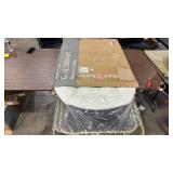 Milliard Cozy Chair/Velour Saucer Accent Chair for Bedroom/X-Large (White/Wood-Tone) - Retail: $0